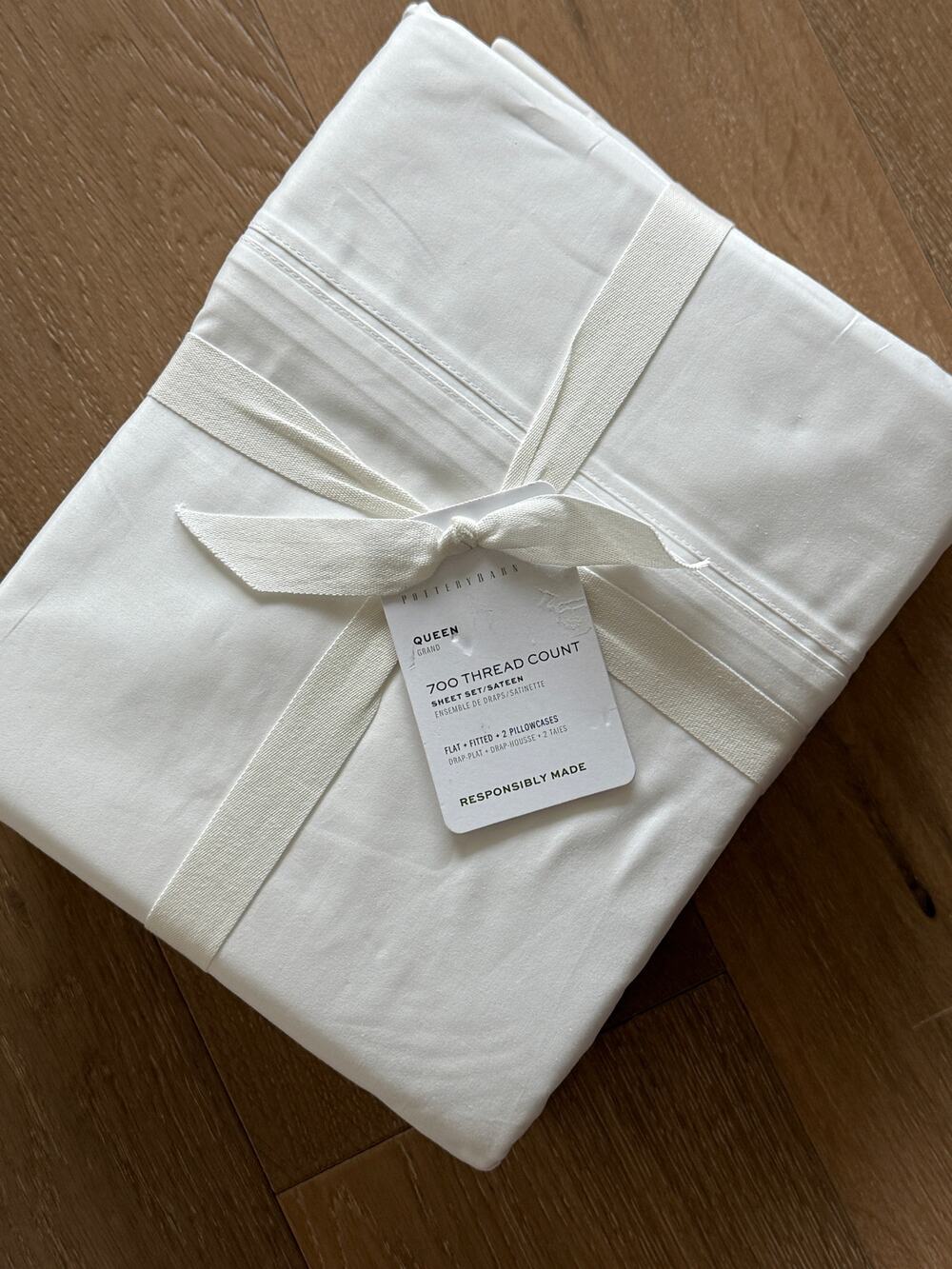 New Pottery Barn 700 Thread Count Sateen Sheet Set Queen White